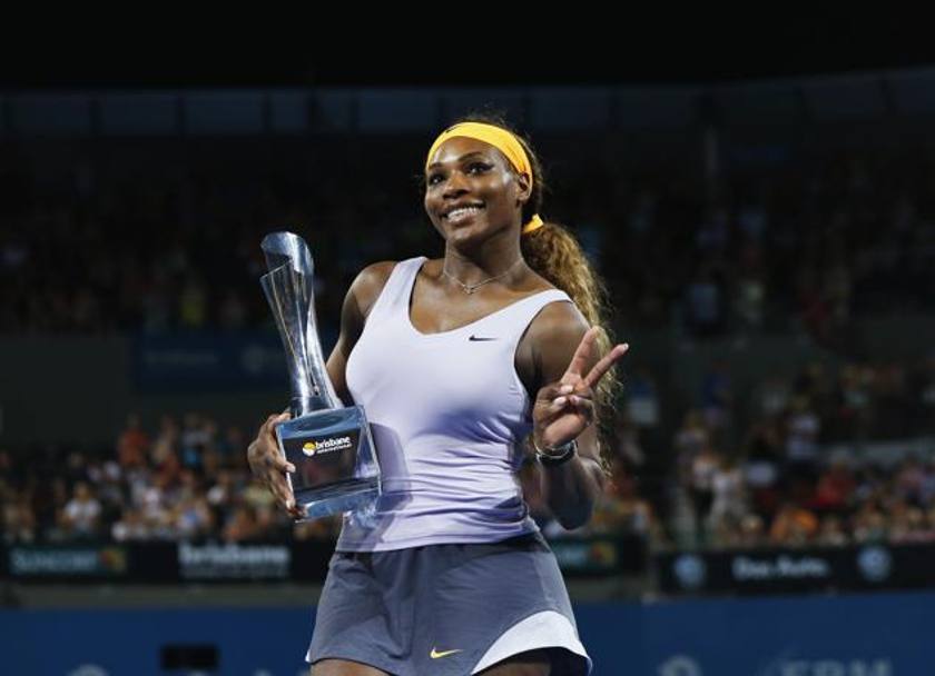 Il 2014 era iniziato con un sorriso per Serena, vincitrice del trofeo di Brisbane, in Australia, ad inizio stagione. Reuters